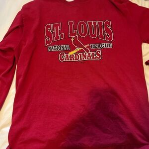 St. Louis Cardinals Red Long Sleeve Shirt vintage 2004